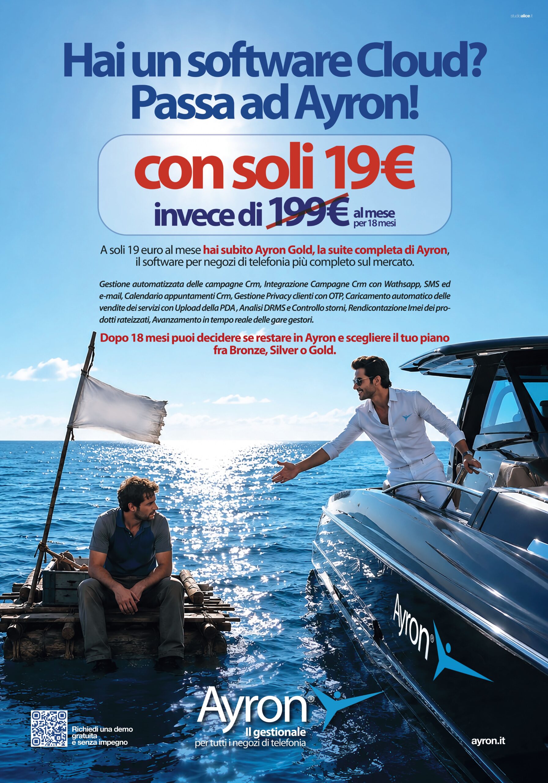 Campagna Ayron Cloud - offerta a 19 euro al mese per 18 mesi